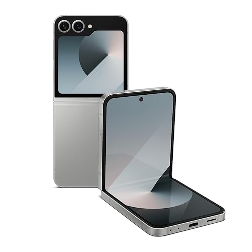 SAMSUNG Galaxy Z Flip 6 AI Cell Phone, 256GB Unlocked Android Smartphone, FlexCam, Photo Assist, Camcorder Mode, Live Interpreter, Foldable Design, 2024, US 1 Yr Manufacturer Warranty, Silver Shadow - Silver - 256GB - Phone Only