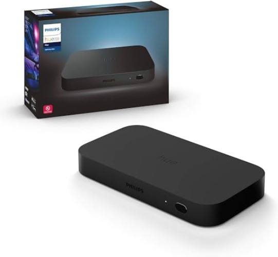 Philips Hue Play HDMI Sync Box, Surround Lighting for TV Entertainment & Gaming Compatible with Alexa - without Hue Play Twin Pack