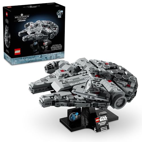 LEGO Star Wars: A New Hope Millennium Falcon 25th Anniversary Buildable Starship Model for Star Wars Fans, Collectible Star Wars Home Décor for Adults, Gift Idea for Father's Day from Daughter, 75375