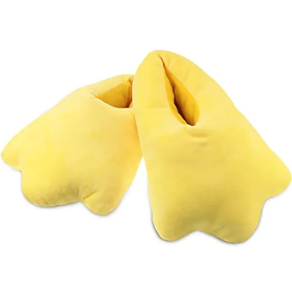 Meanplan Duck Slippers Winter Feet Slippers Yellow Cartoon Slippers Fluffy Claw Paw Shoes Halloween Party Gift - 6.5-8.5