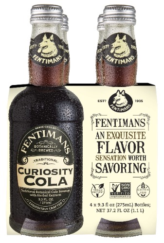 Fentimans Soda Curiosity Cola - Healthy Soda, All Natural Soda, Botanically Brewed, No Artificial Flavors, Preservatives, or Sweeteners, Craft Soda - Curiosity Cola, 9.3 Ounce, 4 Pack