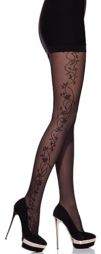 Merry Style Damen Strumpfhose Mit Muster MS 284 20 DEN - M - Schwarz-7