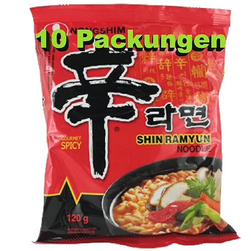 rumarkt Shin Ramyun Instant Nudeln Gourmet würzig 10er Pack (10 x 120g) Instantgericht - 120 g (10er Pack)