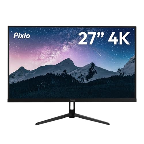 Pixio PX27U Wave 27 inch 160Hz Refresh Rate 4K 3840x2160p Resolution Fast IPS Panel 1ms GTG Response Time 4K Gaming Monitor with Adaptive Sync - 27 inch - [BLACK] 27 inch 4K 2160p 160Hz