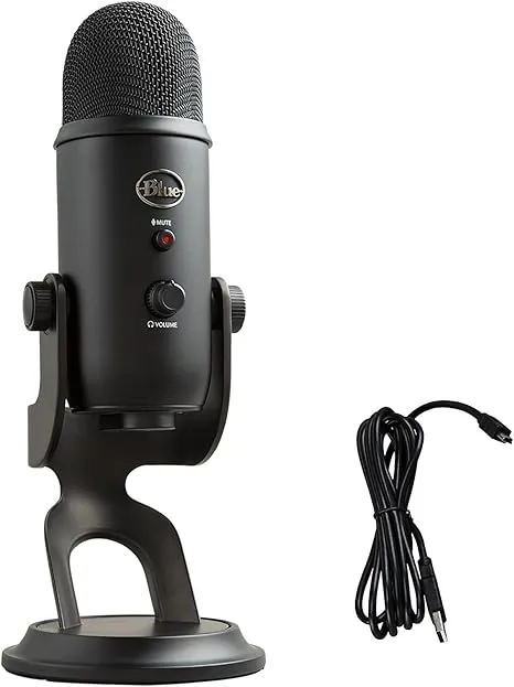 Logitech for Creators Blue Microphones Yeti USB Microphone (Blackout)