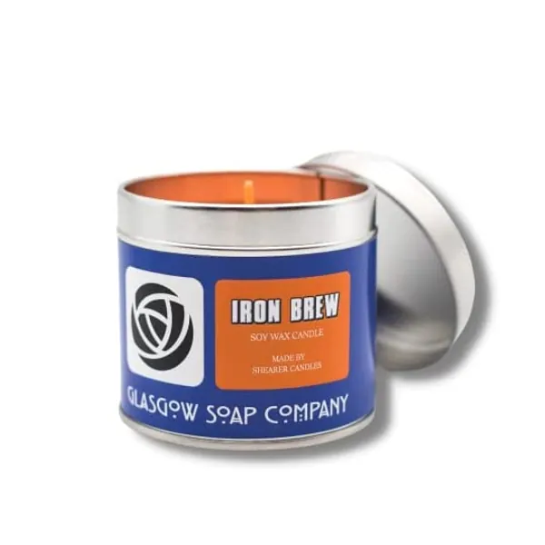 
                            Iron Brew Candle, Soy Wax, 40 hour burn, made by Shearer Candles for Glasgow Soap Company
                        