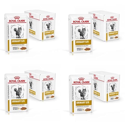 Royal Canin Veterinary Diet Feline Urinary S/O Moderate Calorie Gravy Pouches 48 x 85g
