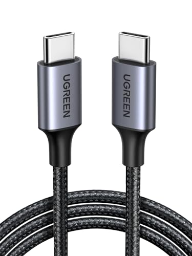 UGREEN USB C to USB C Charger Cable 60W USB C Cable Fast Charge Type C to C Data Lead Compatible with iPhone 15 Pro Max, Galaxy S24 S23 Ultra, Pixel 7, Huawei P60, MacBook Pro M3, iPad Air 5 (1M) - 1 Metres