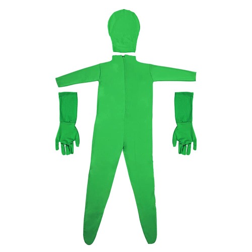 7Tek Green Screen Bodysuit Chromakey Body Suit Green Men Clothes with Gloves for Photography Photo Film Video Invisible Effect (XL:180cm, Green) - XL:180cm Green