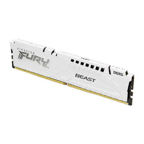 Kingston Fury Beast White Expo DDR5, Memoria Gamer para PC, Capacidad: 64GB Kit (2x32GB), Frecuencia: 5600MT/s, Latencia: CL36, Factor de Forma: DIMM 288-Pin, Color: Blanco, SKU: KF556C36BWEK2-64