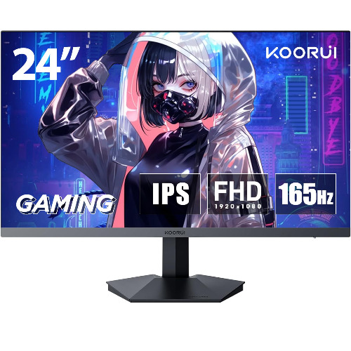 KOORUI 24 Inch Gaming Monitor, 165 Hz, 1 ms (GtG) Fast IPS Panel, FPS Enabled, Full HD Gaming Monitor, Adaptive Sync, Tilt Adjustment, HDMI x 2, DisplayPort - 24E3 ¥14,999