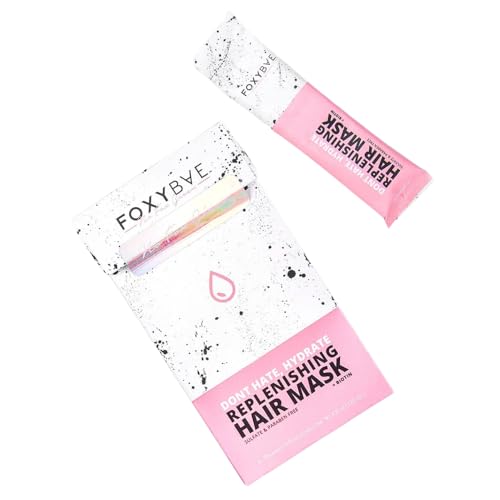 FoxyBae Replenishing Hair Mask - Hydrating Argan Oil Hair Mask for Dry Damaged Hair and Growth - Deep Hair Conditioner Treatment & Color Treated Hair Mask Repair - 8 Convenient Packets