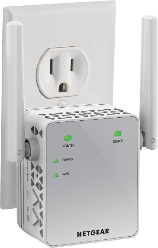 NETGEAR Wi-Fi Range Extender EX3700 - Coverage Up to 1000 Sq Ft and 15 Devices with AC750 Dual Band Wireless Signal Booster & Repeater (Up to 750Mbps Speed), and Compact Wall Plug Design - WiFi Extender AC750