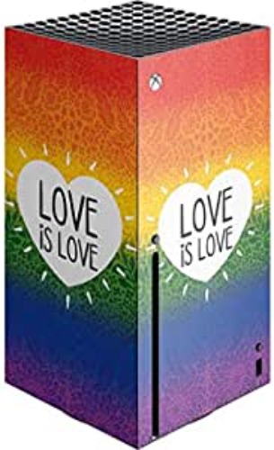 Skinit Decal Gaming Skin Compatible with Xbox Series X Console - Officially Licensed Originally Designed Love is Love Rainbow Design