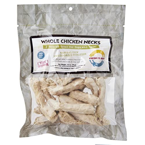Fresh Is Best - Freeze Dried Healthy Raw Meat Treats for Dogs & Cats - Chicken Necks - Chicken Livers