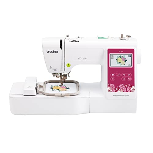 Brother PE545 Embroidery Machine, Wireless LAN Connected, 135 Built-in Designs, 4" x 4" Hoop Area, Large 3.7" LCD Touchscreen, USB Port, 10 Font Styles - New Wireless Model: PE545