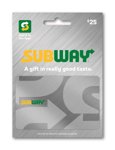 Subway Gift Card $25 - 