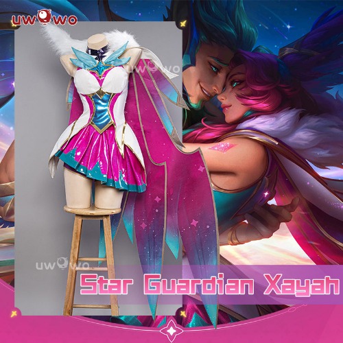 [Last Batch] Uwowo League of Legends/LOL: Redeemed Star Guardian Xayah SG WR Wild Rift Cosplay Costume - 【In Stock】XL