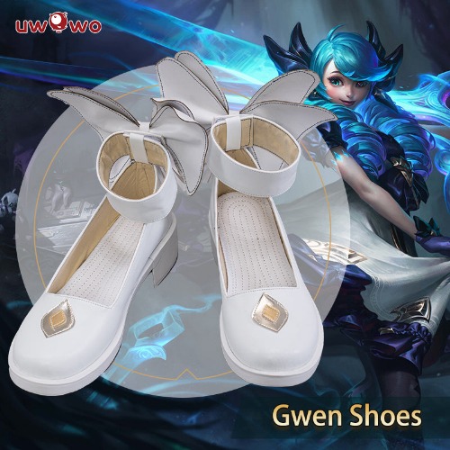 Uwowo Game LOL League of Legends Gwen Cosplay Shoes - 38