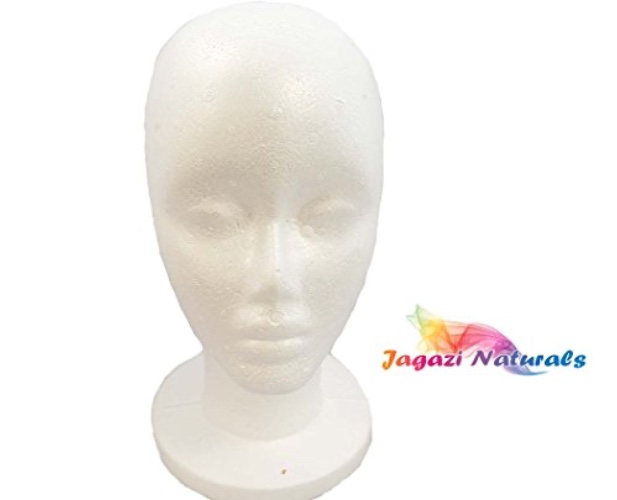 UK: Wig Making Styrofoam Mannequin Head Display Stand. Hat, glasses, Wig. Model. Poly Head