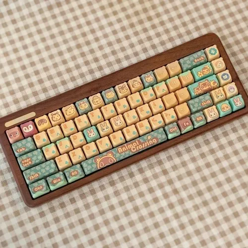 Animal Crossing Keycaps EAO/MOA Profile 139 Keys PBT Dye Sublimation Kawaii Cartoon Keycaps Wooting60 MAD60 Aula F75