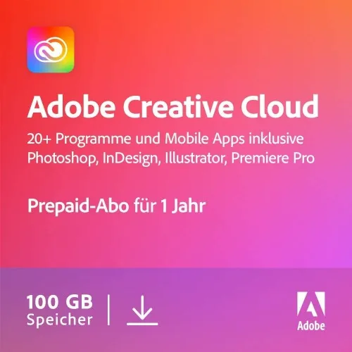 Adobe Creative Cloud All Apps | 1 Jahr | PC/Mac | Download