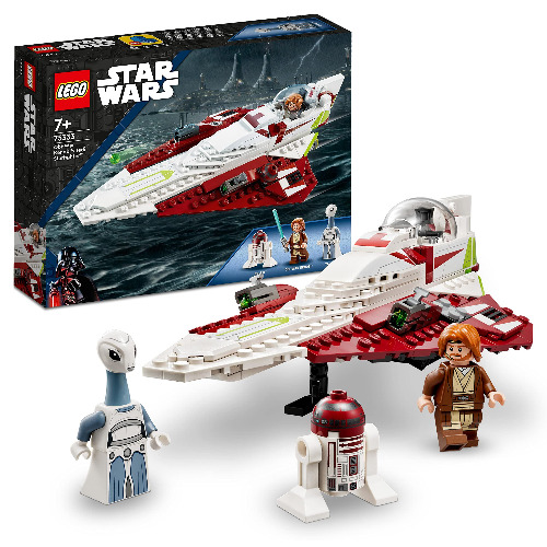 LEGO 75333 Star Wars De Jedi Starfighter van Obi-Wan Kenobi Constructie Speelgoed, Bouwpakket met Taun We Minifiguur, Droid Figuur en Lichtzwaard