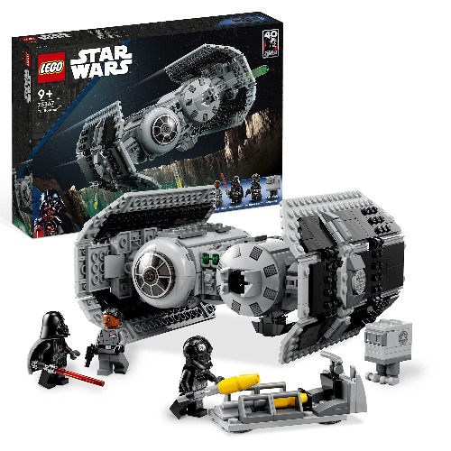 LEGO 75347 Star Wars TIE Bomber Modelbouwset, Starfighter met Gonk Droid Figuur & Darth Vader Minifiguur met een Lichtzwaard, 625 stuks