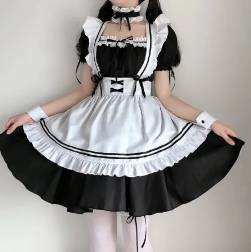 Vestido de Maid Cosplay Kawaii