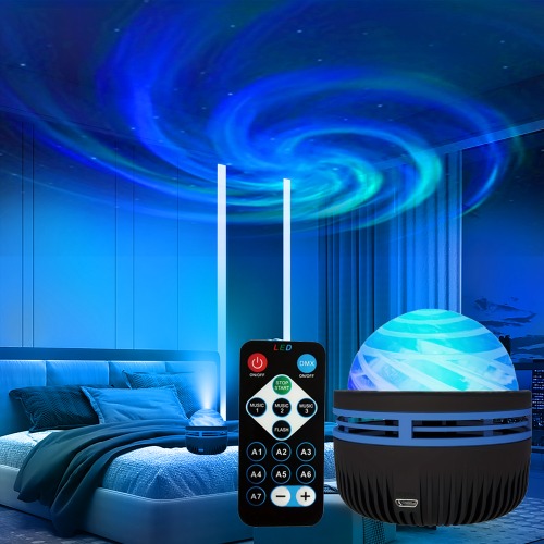 Projetor Estrela LED Rotativa Onda Oceânica e Nebulosa Luz Nocturna Romântica para Festa e Christmas Gift