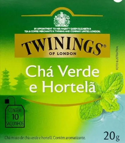 Chá Verde com Hortelã 20 g (pacote de 10 saquinhos)