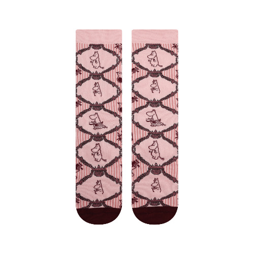 Moomin Celebration Pink Crew Socks | S/M
