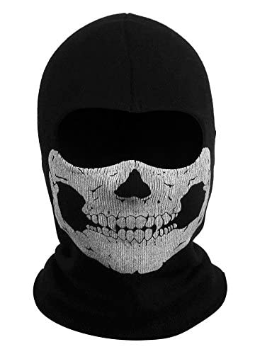 HOMELEX Ghost Mask Balaclava Skull Ghost Mask Warmer Ski Headwear Windproof Helmet Motorcycle Face Mask for Men - A25
