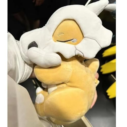 11.8 Inch Sleep Plush Pillow, Soft Cubone Hugging Pillow Stuffed Animal Pillow Cute Sleeping Throw Pillow Gift for Kids (Color : Yellow)