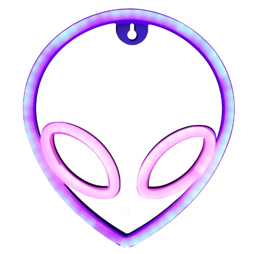 Sinal De Néon Alienígena, Sinais De Luzes De Néon Alienígenas LED, Montagem Na Parede USB Ou Luz De Néon Decorativa Alimentada Por Bateria Para Quarto Infantil-quarto Bar Festa Halloween Natal