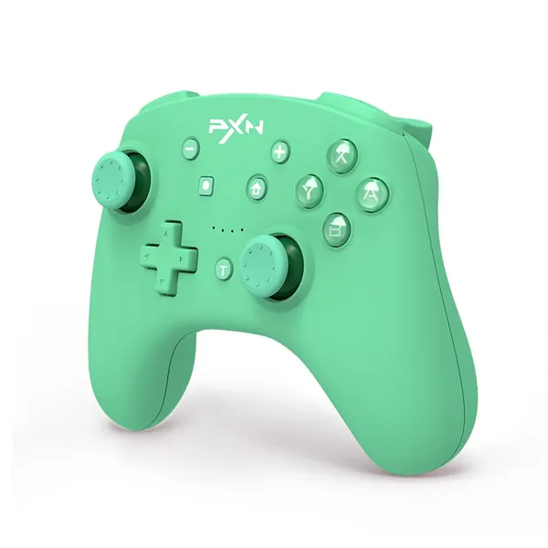 PXN 9607X Wireless Switch Controllers, Remote Pro Controller Gamepad Joystick for Nintendo Switch/Lite/OLED,Supports NFC, Turbo, Screenshot,Gyro Axis and Dual Vibratio,Switch Joycom Controller (Green) - Green Wireless Controllers