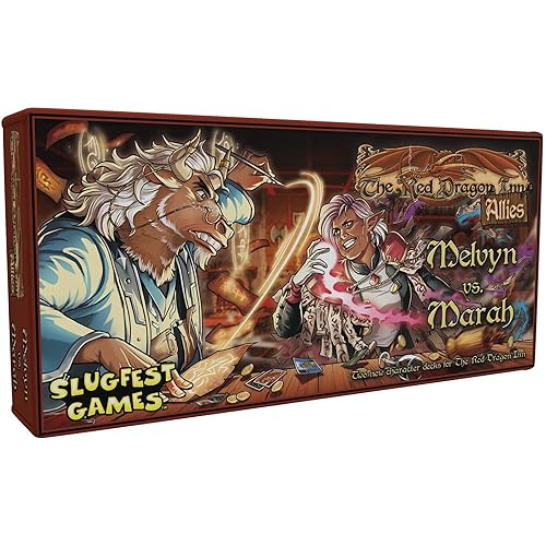 Slugfest Games: The Red Dragon Inn Allies: Melvyn vs Marah - Expansion, Strategy Board Game, 2 Character Expansions, Ages 13+, 2-6 Players, 30+ Min - Melvyn vs. Marah