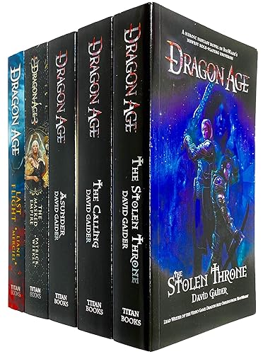 Dragon Age 5 Books Series Collection Set by David Gaider (Stolen Throne, Calling, Asunder, Masked Empire & Last Fight)