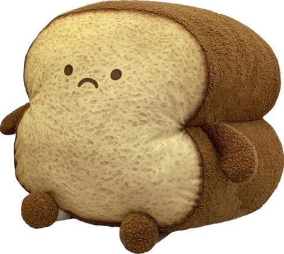 Toastie Mood Pillow and Sling Bag (4 VARIANTS, 4 SIZES) - Sad Wholemeal / 7*8*16"/ 18*20*40 cm