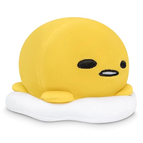 TeeTurtle - The Officially Licensed Original Sanrio Reversible Plushie - Gudetama Plushie - Cute Sensory Fidget Stuffed Animals That Show Your Mood - Gudetama