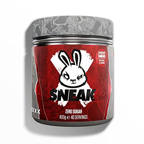 SNEAK | Cherry Bomb Edition | In-Game Focus Boost Energy Drink, Zero Sugar, Low-Calorie, Vegan | 40 Servings - Cherry Bomb