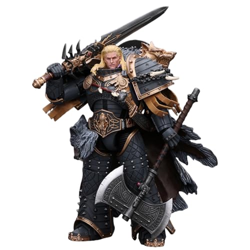 HiPlay JoyToy Warhammer The Horus Heresy Collectible Figure: Space Wolves Leman Russ Primarch of The VIth Legion, 1:18 Scale Action Figures JT6137 - Leman Russ Primarch of the Vith Legion