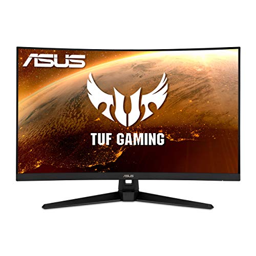 ASUS TUF Gaming 32" 1440P HDR Curved Monitor (VG32VQ1B) - QHD (2560 x 1440), 165Hz (Supports 144Hz), 1ms, Extreme Low Motion Blur, Speaker, FreeSync Premium, VESA Mountable, DisplayPort, HDMI,BLACK - 32" Curved QHD 1ms 165Hz FreeSync Premium - Monitor