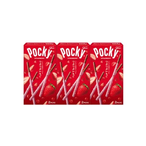Glico Pocky Crunchy Strawberry 51g (Pack of 3)