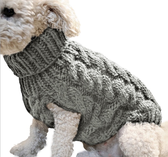 Cozy Turtleneck Pet Sweater - M / A