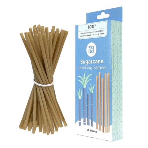 EQUO Sugarcane Drinking Straws - 100 / Standard