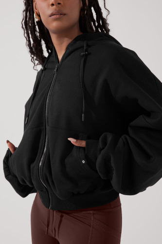 Zip Cloud Hoodie - Black | S/M