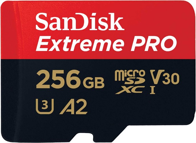 SanDisk Extreme Pro Class 10 microSDXC 256GB UHS-I U3 Memory Card with Adapter - Extreme PRO