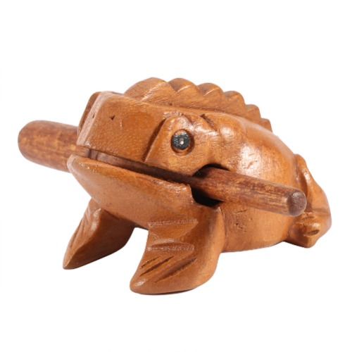 Wooden Frogs, Thailand Traditional Craft Wooden Lucky Frog Croaking Musical Instrument Home Office Decor(10.6CM) - 10.6CM $21.39
