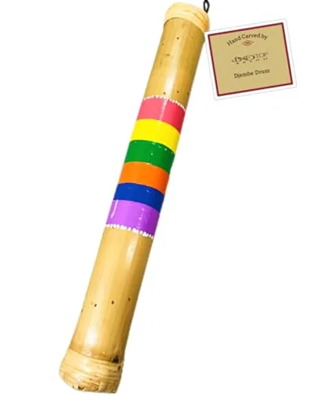 B.N.D TOP Large Rain Stick for Meditation Musical Instrument Rainstick for Adults Percussion Instruments for Adults Wooden African Party Favor (rainbow) - rainbow